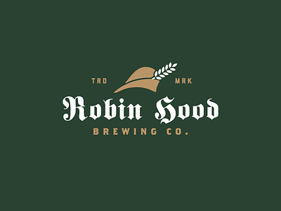 Robin Hood Brewing Co. beer brewing company grain hood hops logo robin