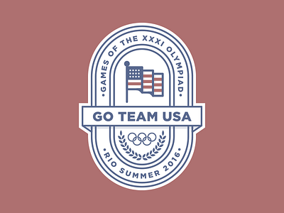 Olympic Badge badge flag olympics rio team usa