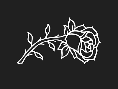 Black Rose black branding design flower illustration rose