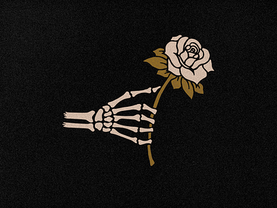 'Til Death drawing illustration rose skeleton