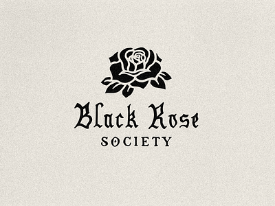 Black Rose Society black hand drawn type typography illustration logo rose secret society