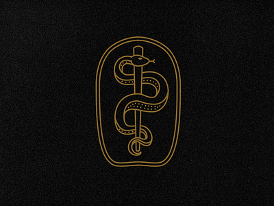 Rod Of Asclepius illustration logo medical snake staff