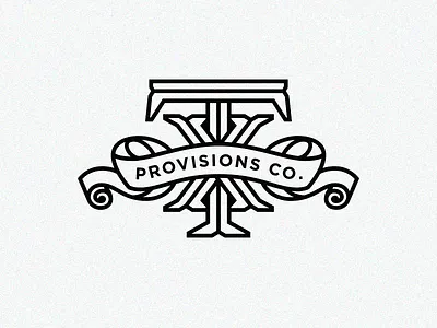 TX Provisions Co. branding flags illustration lockup logo texas