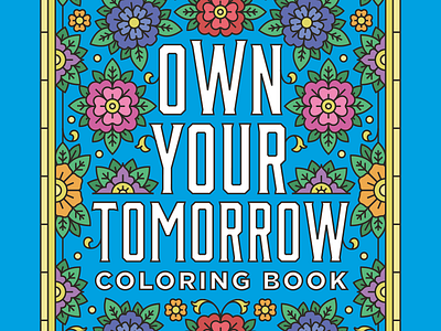 Charles Schwab Adult Coloring Book border charles schwab coloring book illustration monoline quote typography