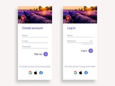 Daily UI #1 | Sign up page challenge dailyui login purple signin soft ui webdesign