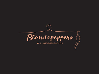 Logo for Blondepeppers blog blog brand branding drawing fashion identity illustration logo logotype pepper