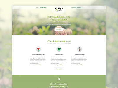 Website for Graves cleaning service clean grave homepage illustration light simple ui ux web webdesign website