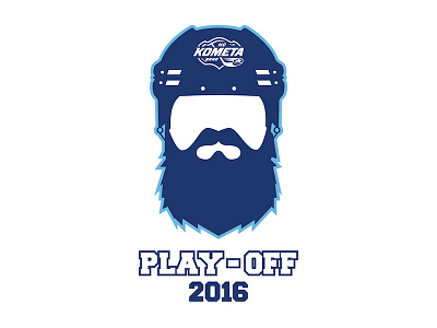 Hockey Play Off logo brand branding design flat hockey illustration logo play off player symbol type