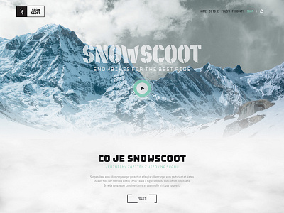 Snowscoot website design e commerce landing microsite onepage page snow ui web webdesign website winter