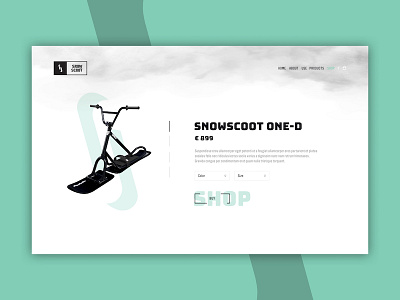 Snowscoot Product Detail buy cart clean design e commerce e shop product shop ui ux web webdesign