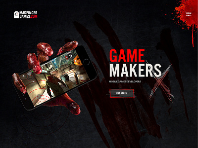 Zombie Web CONCEPT blood death game iphone kill studio ui ux web webdesign website zombie