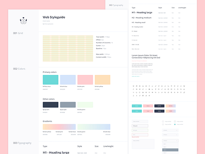 Justmighty Styleguide Template app brand colors guide kit style styleguide typography ui ux web website