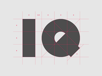 Iq Hub Logo By Justmighty brand branding clean flat geometry grid identity iq logo logomark simple visual