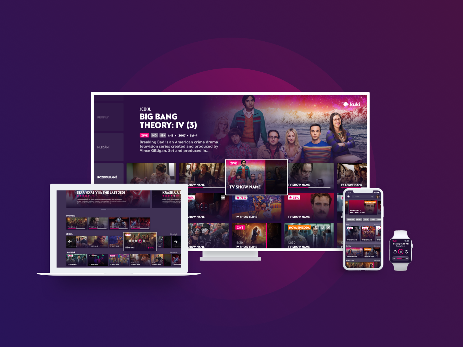 kuki TV App (UIUX) by Tomas Pohl for Justmighty on Dribbble