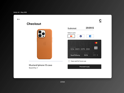 Credit card checkout page checkout dailyui day02 design ui visual websitepage