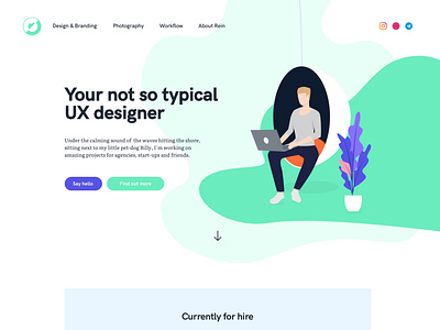 Personal/Business Website - Op Het Web branding for hire illustration personal brand ux ux design webdesign