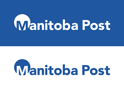 Manitoba Post Logo logo logo design manitoba newspaper winnipeg wordmark