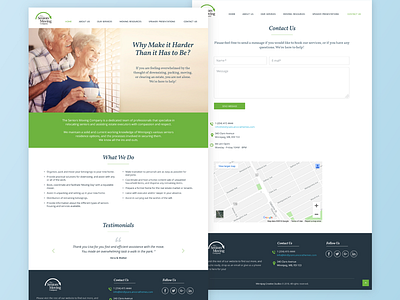 Senior Moving Company Website Redesign desktop design desktop website elderly redesign senior care senior living website concept website redesign winnipeg