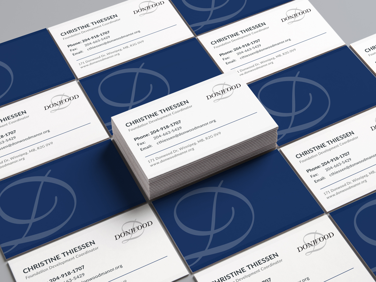 Donwood Manor Care Home Business Cards Redesign by Rachel Blunden on Dribbble