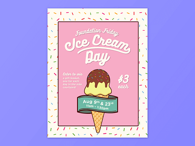 Ice Cream Fundraiser Poster