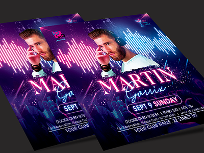 DJ Flyer dj flyer dj party dj party flyer dubstep neon party night club party flyer template urban