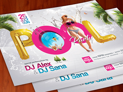 Summer Pool Party abstract beach flyer party pool party splash summer wet