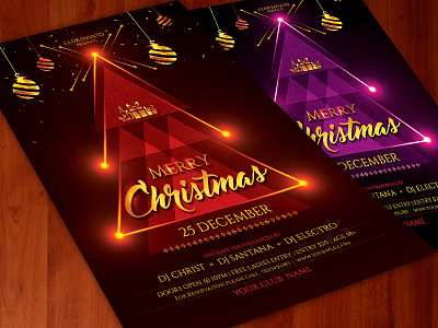 Christmas Flyer card celebrations christmas christmas party flyer glowing golden invitation xmas