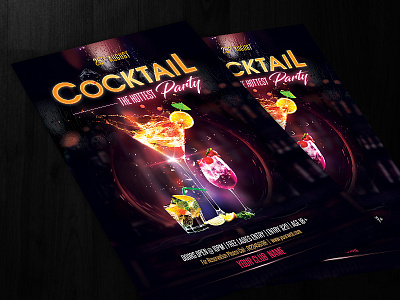 Cocktail Party club cocktail drinks flyer martini night party party template weekend drinks