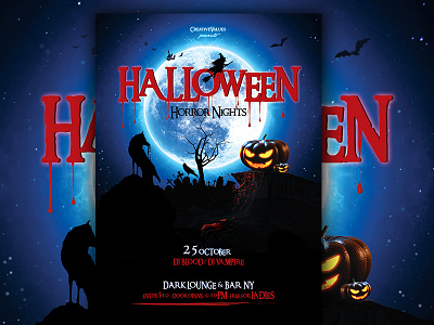 Halloween Flyer creepy halloween halloween bash halloween carnival halloween flyer halloween party halloween poster horror nights night scary