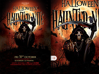 Halloween Flyer creepy halloween halloween flyer halloween party haunted horror nihgt scary