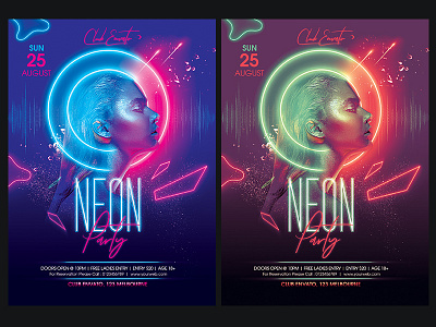 Neon Party Flyer