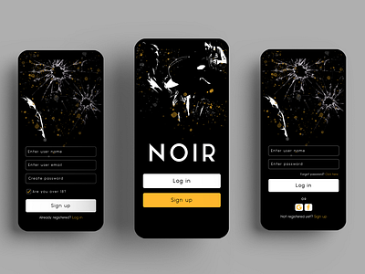 NOIR SIGN UP PAGE DESIGN