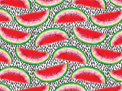 Watermelon Pattern food illustration