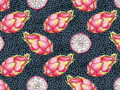 Inside The Dragon cooking dragon fruit eating food illustration food pattern healthy eating lifestyle