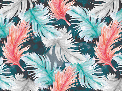 Free Spirit bohemian boho feathers floating freedom nature pattern wild