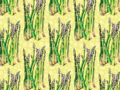 Asparagus Food Pattern asparagus eating fresh food illustration food pattern pattern seasonal foods spring flavours