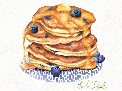 Food Illustration Pancakes