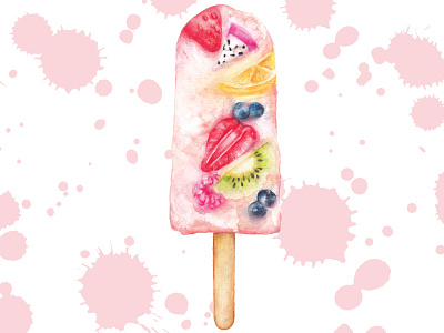 Food Illustration Iced Lolly