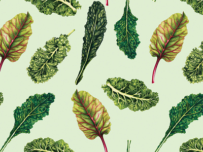 Watercolour Food Pattern- Leafy Greens cooking food food and drink food illustration gardening growing healthy healthy eating illustration leafygreens lifestyle nature pattern plants print vegan vegetables vegetarian watercolour