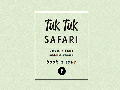 Tuk Tuk Safari temporary web page
