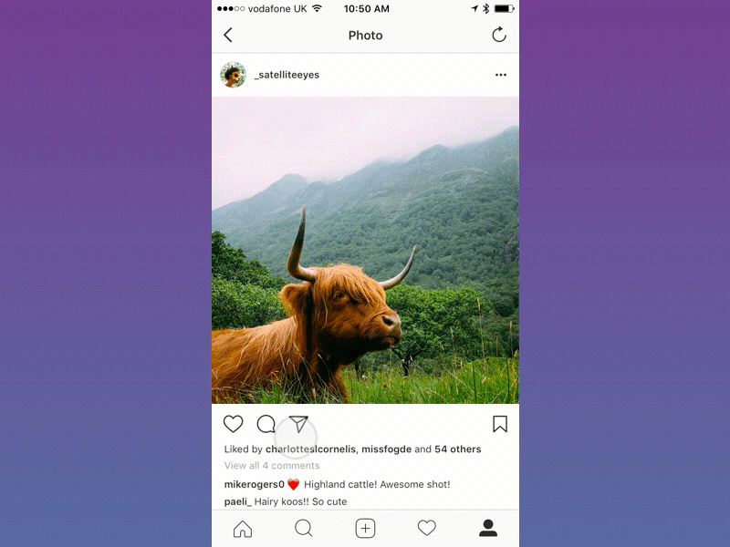 Daily UI 010 – Social Share 010 app daily ui dailyui instagram interaction interaction design product design user interface