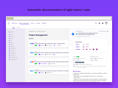 Codebase Documentation App app desktop developer tools interface product design prototype