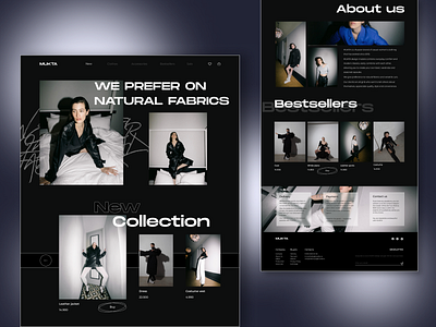 Concept clothing store clothes design shop ui ux web