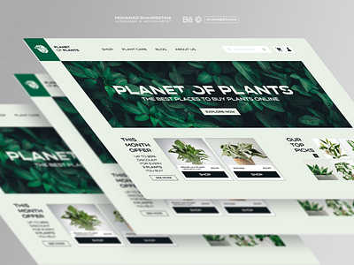 Planet of Plants Website UI Design app branding design ui uidesign ux uxdesign webdesign website