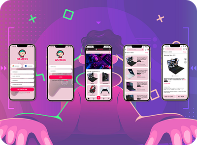 GAMERS app design gaming aap ui ux