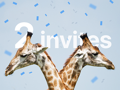 2 Dribbble Invites animals best shot debut dribbble giraffes invitation invite invites player shot