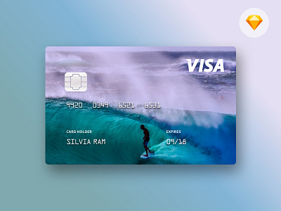 Your own customized credit card - .sketch freebie credit card design ecommerce free freebie sketch surfer visa