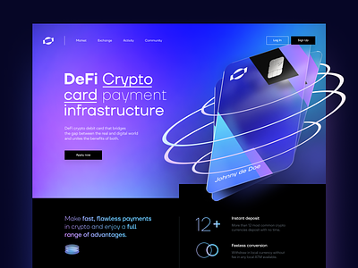 Crypto card Landing Page