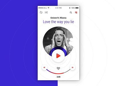 Music App app audio design kamilkoziel music ui