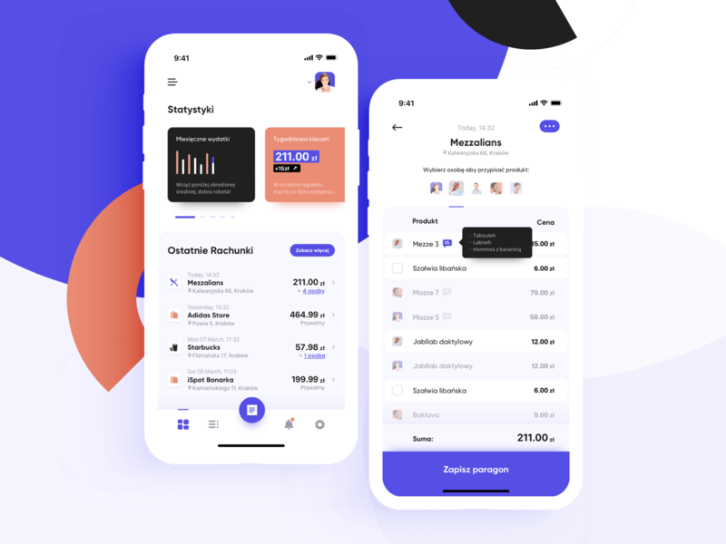 The Bill App by Kamil Kozieł for maise on Dribbble